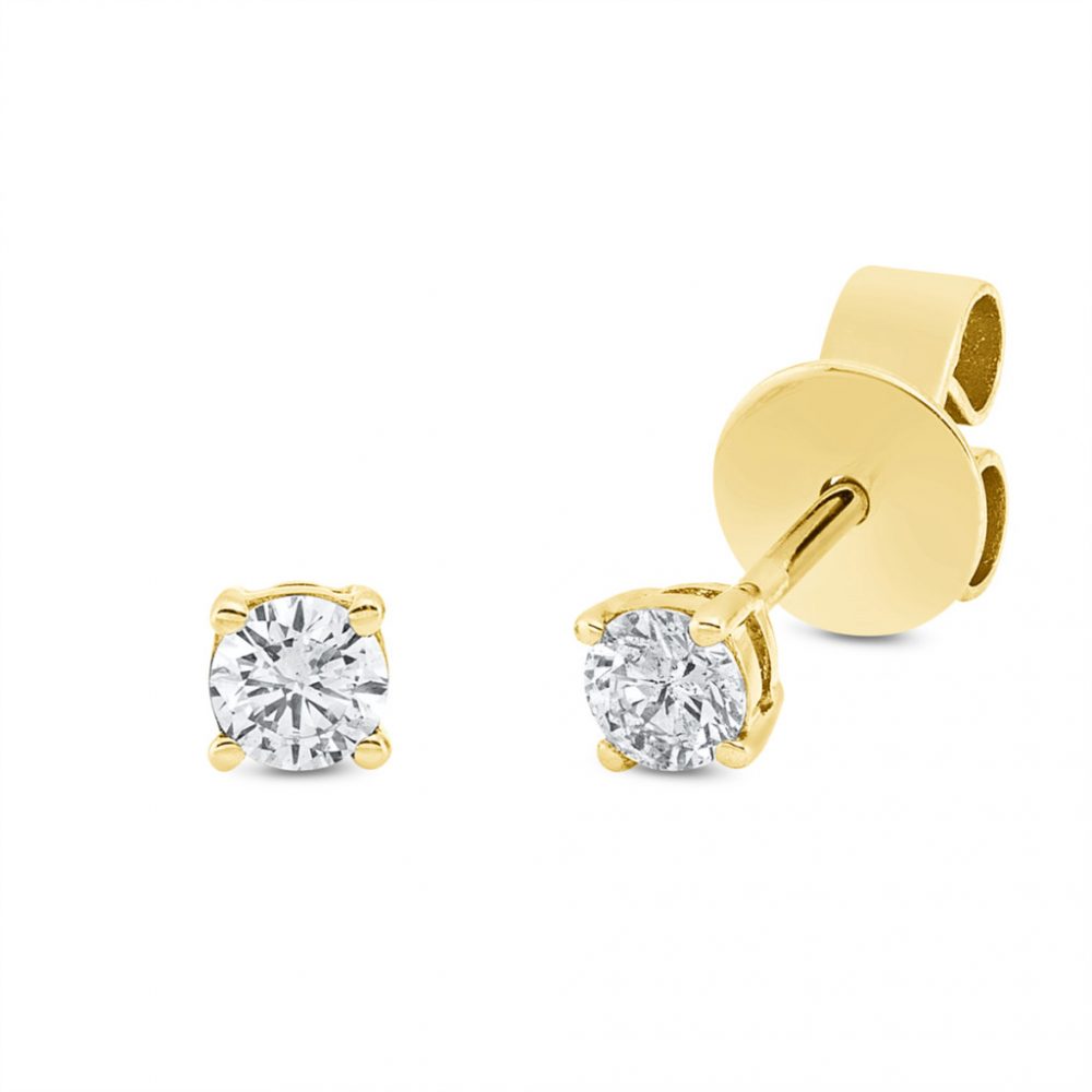 Yellowgold Diamond Earrings