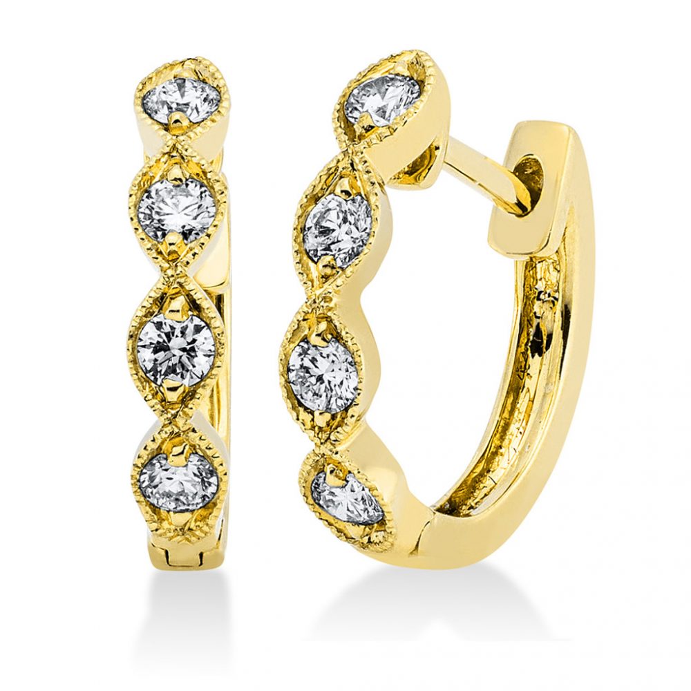 Yellowgold Diamond Earrings