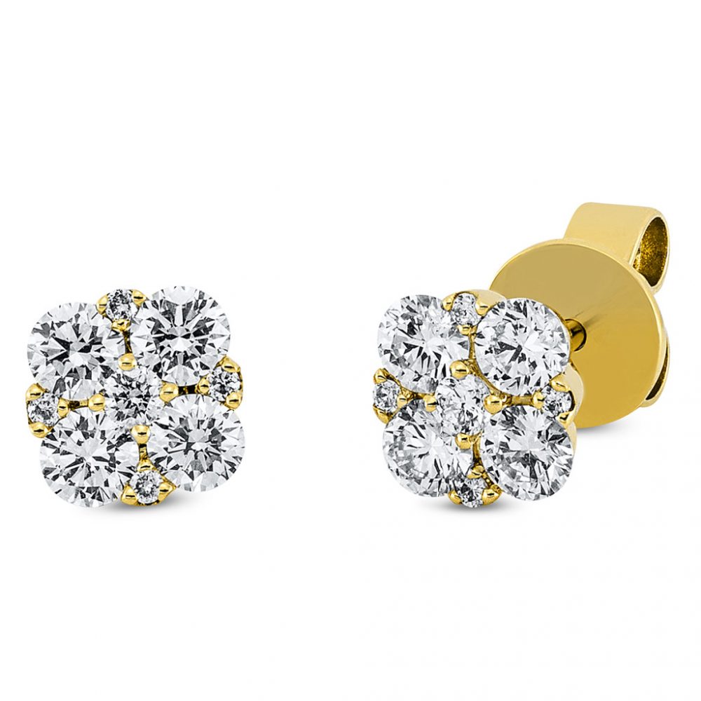 Yellowgold Diamond Earrings