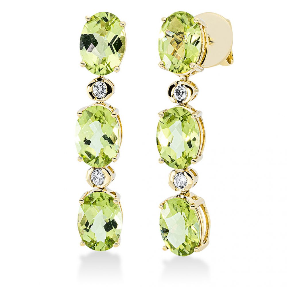 Yellowgold Peridot Earrings