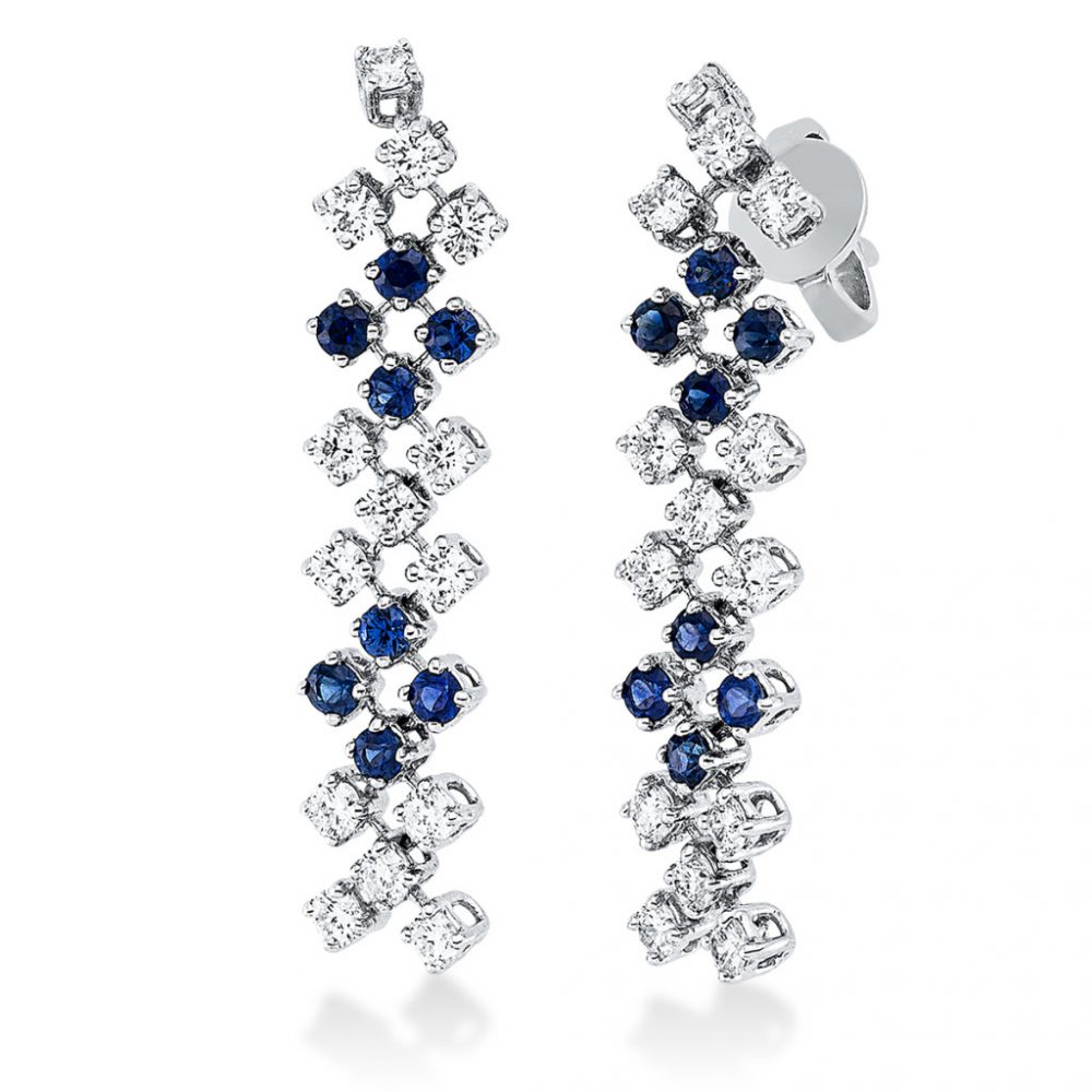 Whitegold Sapphire Earrings