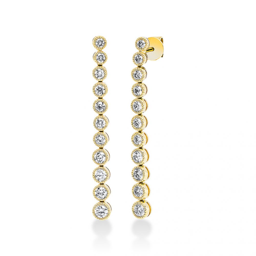 Yellowgold Diamond Earrings