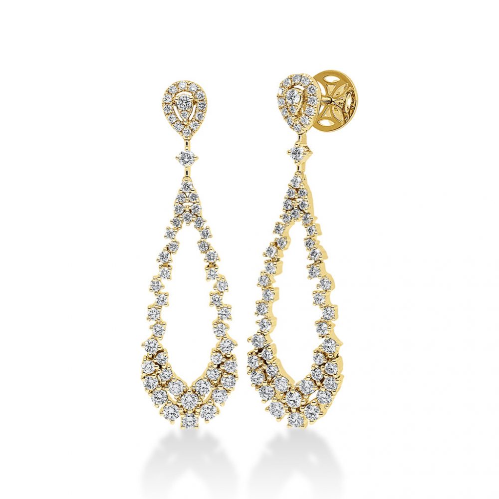 Yellowgold Diamond Earrings