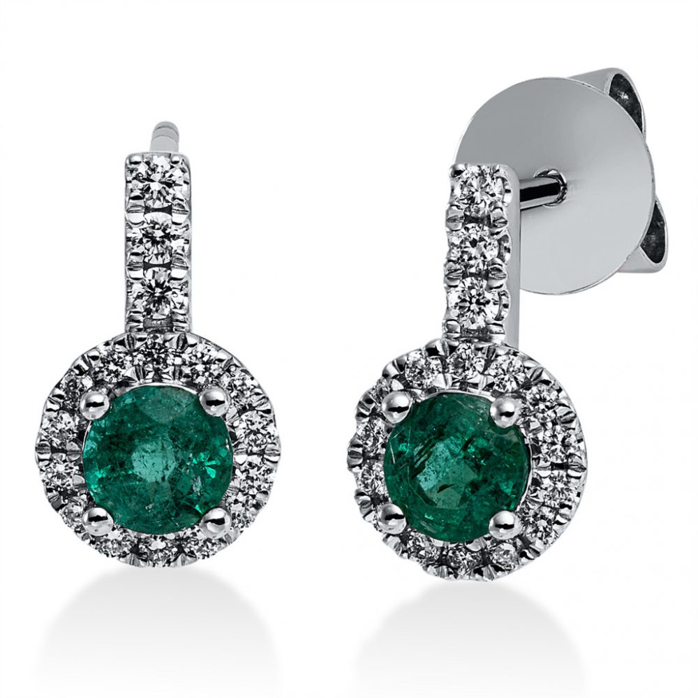 Whitegold Emerald Earrings