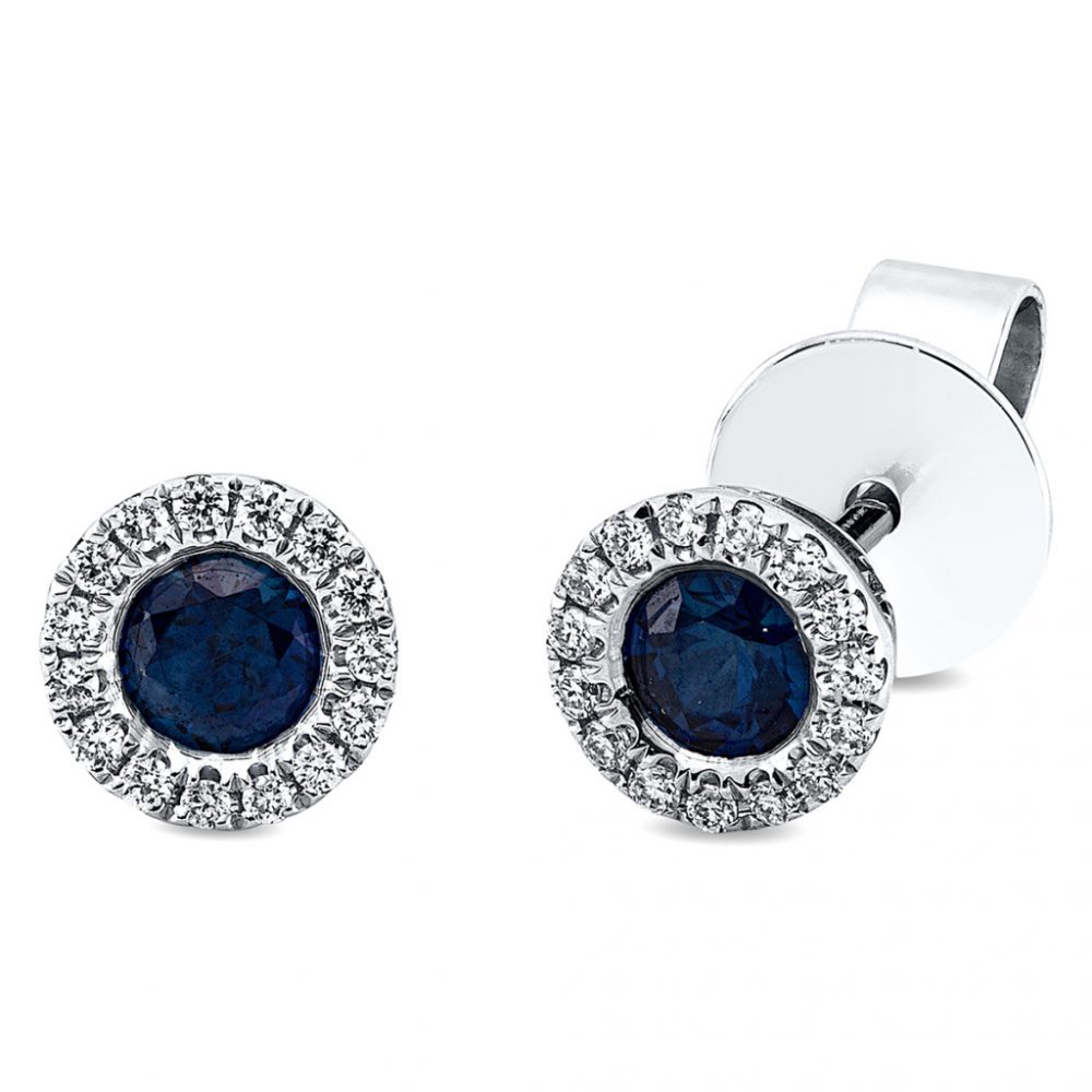 Whitegold Sapphire Earrings