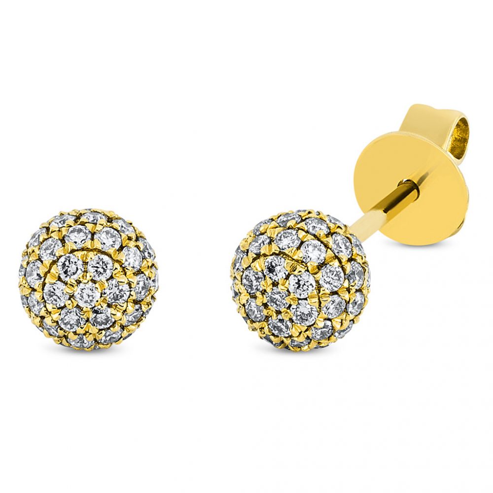 Yellowgold Diamond Earrings