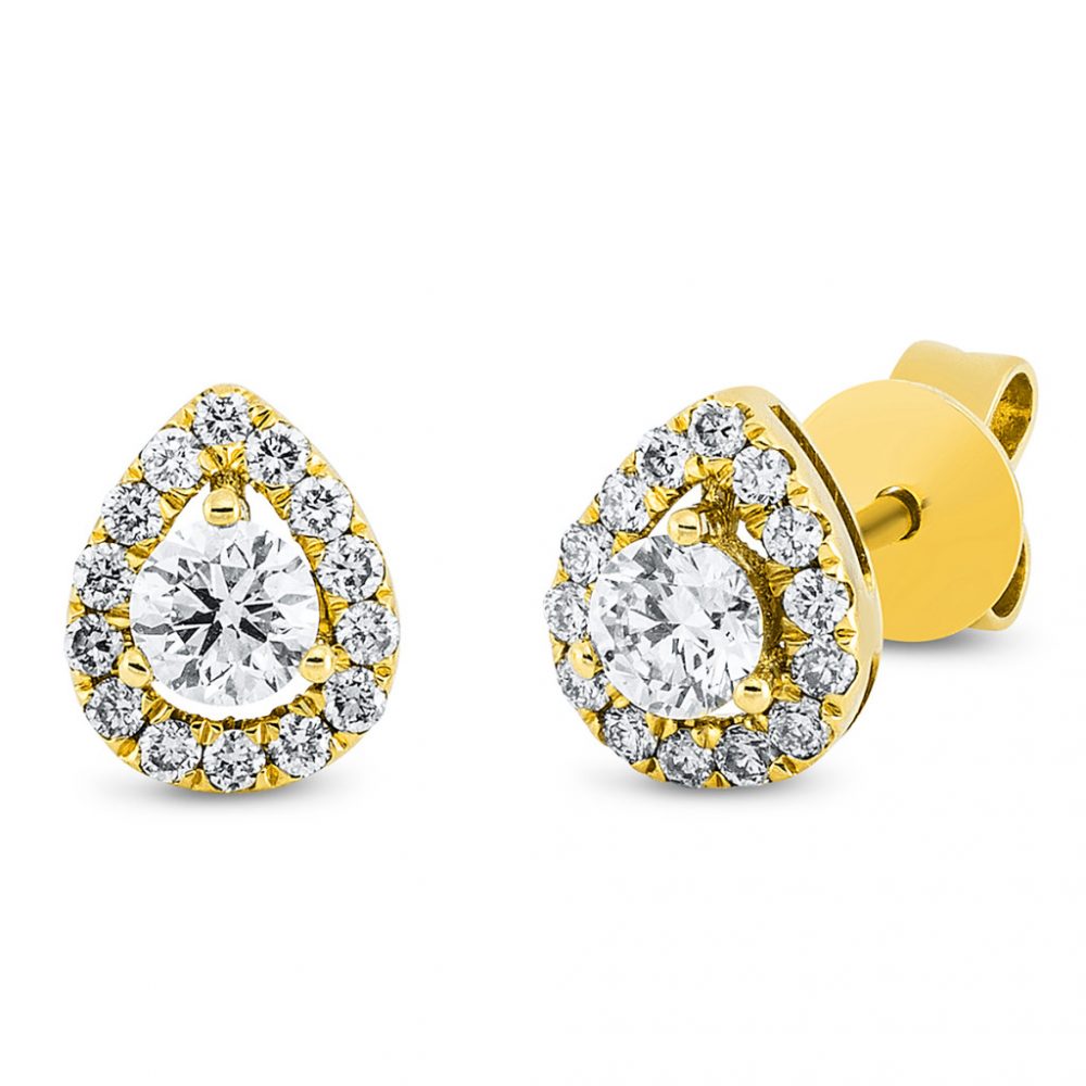 Yellowgold Diamond Earrings