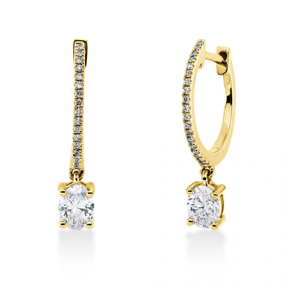 Yellowgold Diamond Earrings