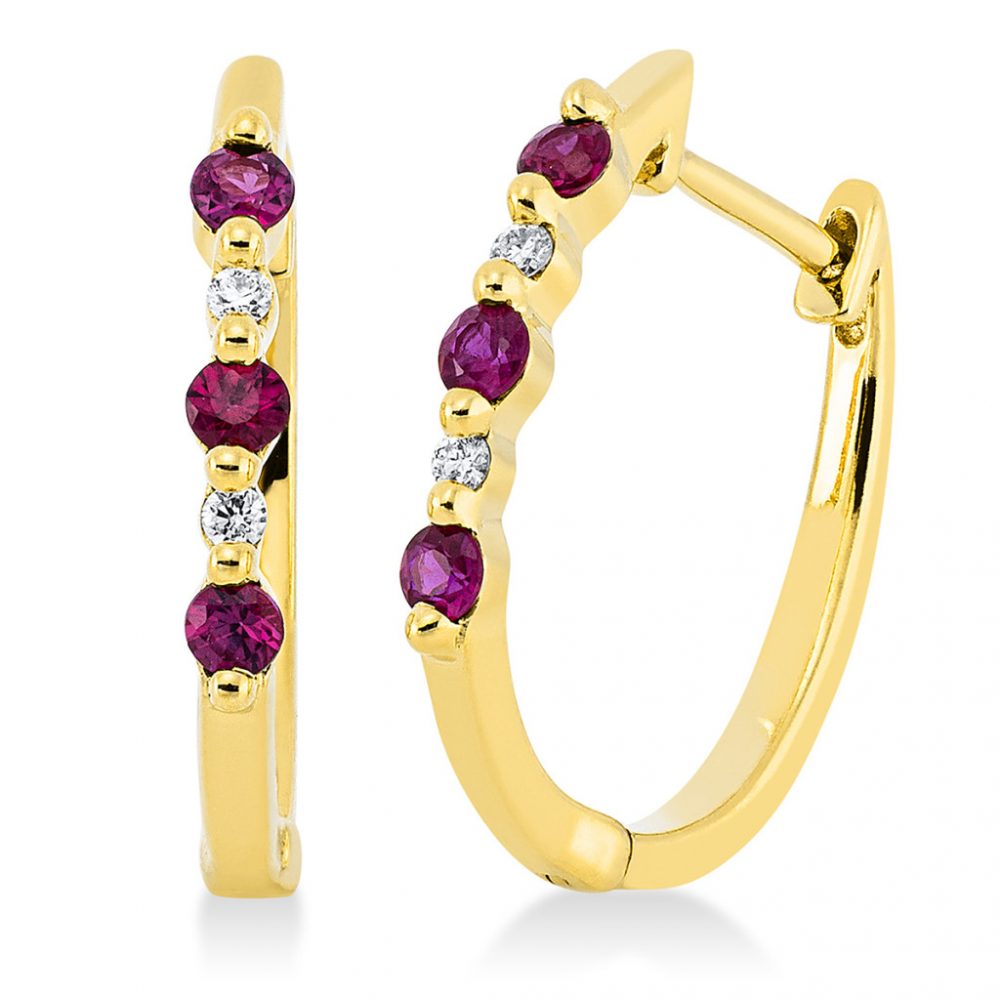 Yellowgold Ruby Earrings