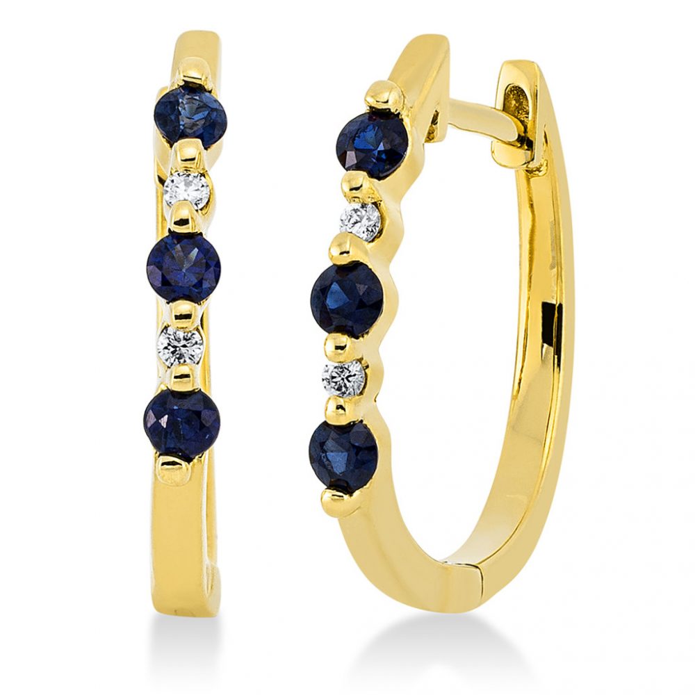 Yellowgold Sapphire Earrings