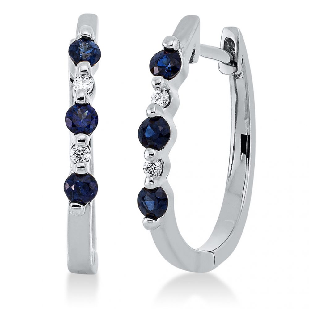 Whitegold Sapphire Earrings