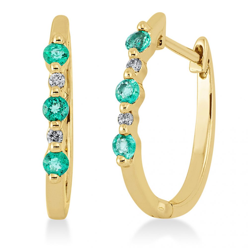 Yellowgold Emerald Earrings