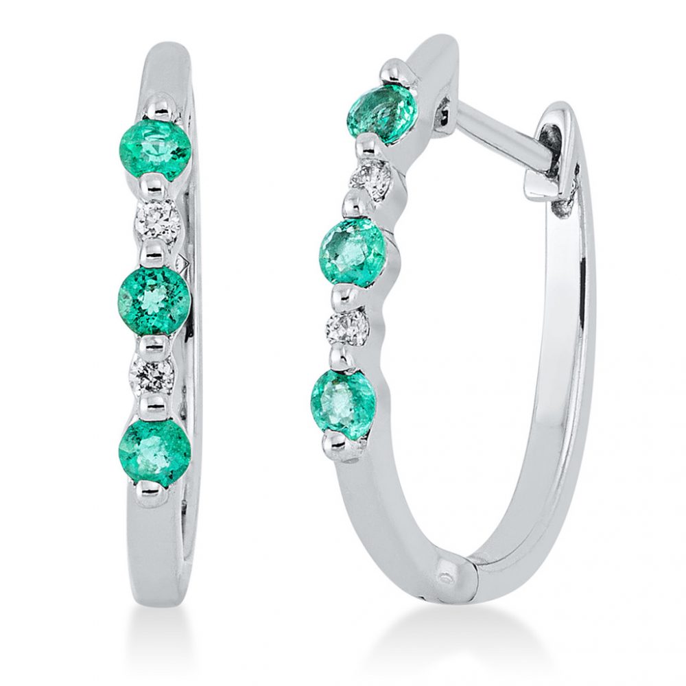 Whitegold Emerald Earrings