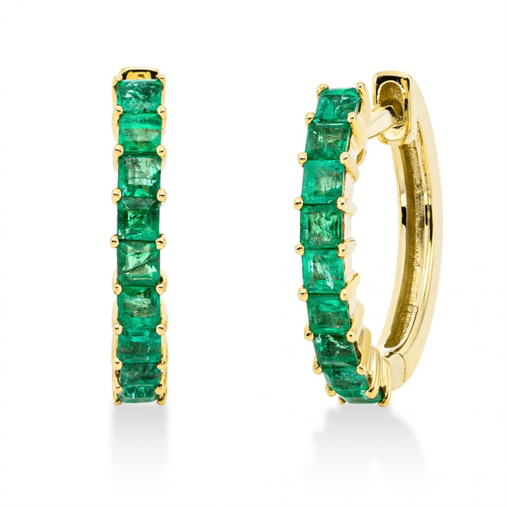 Yellowgold Emerald Earrings