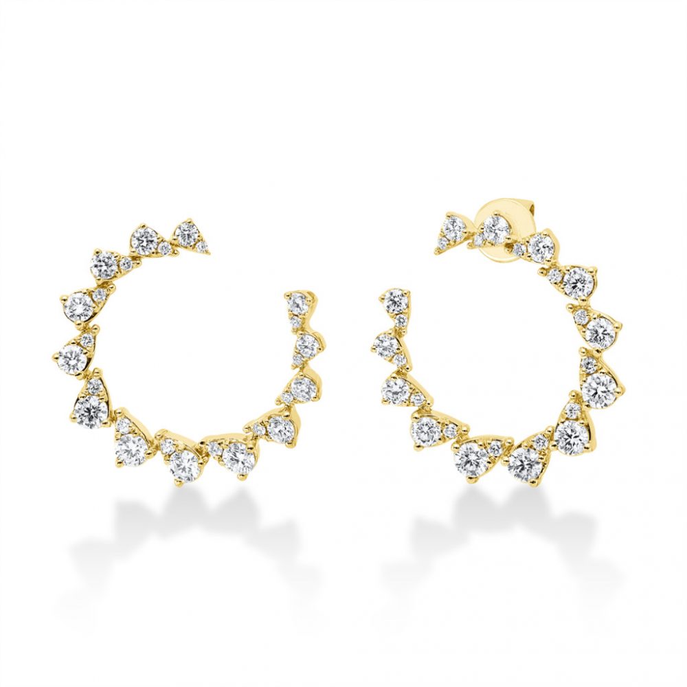 Yellowgold Diamond Earrings