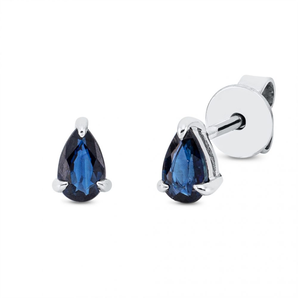 Whitegold Sapphire Earrings