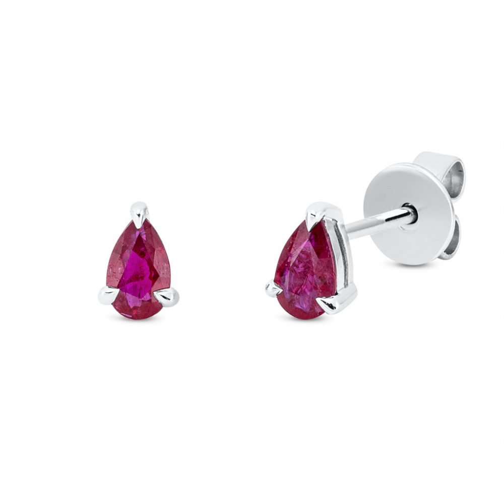 Whitegold Ruby Earrings