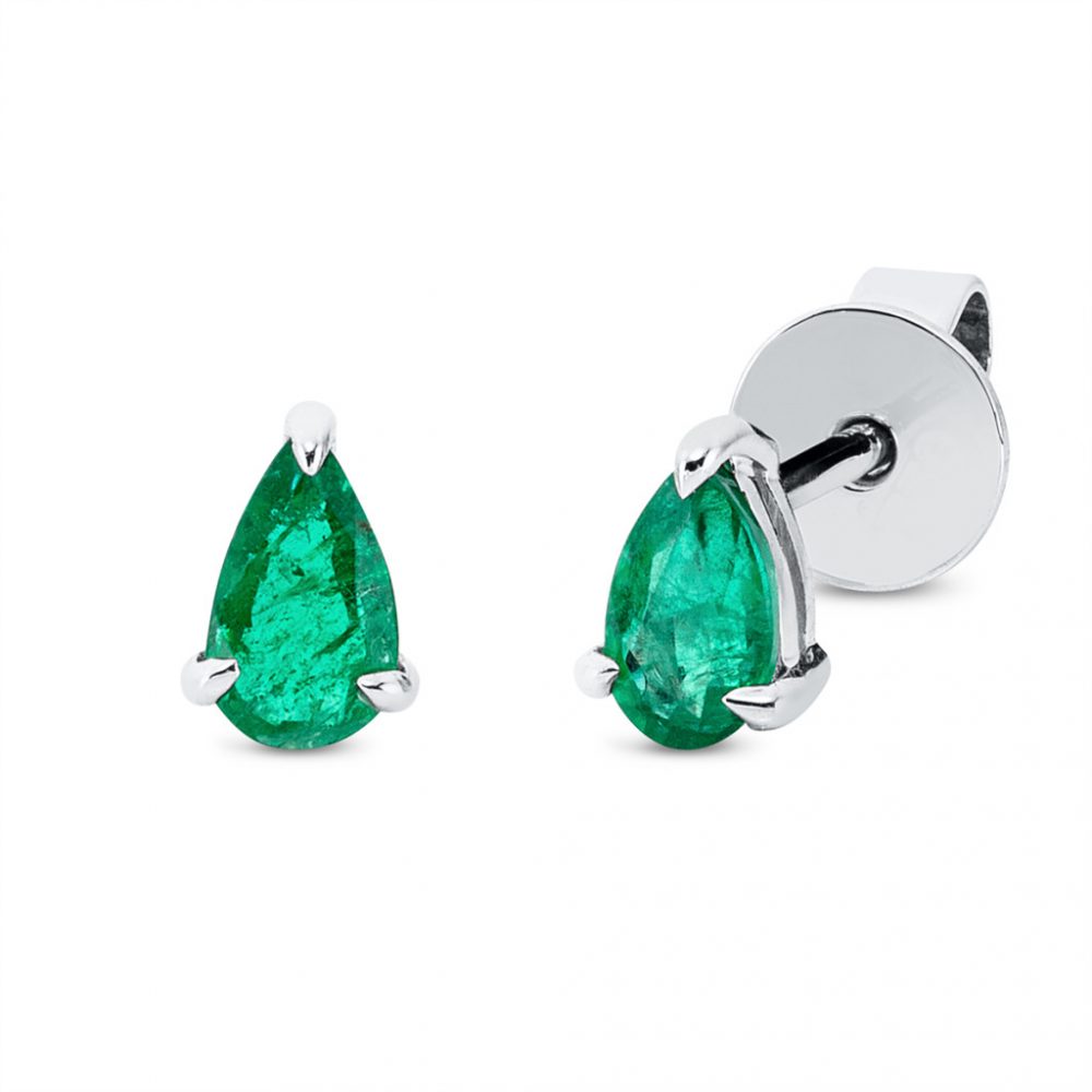 Whitegold Emerald Earrings