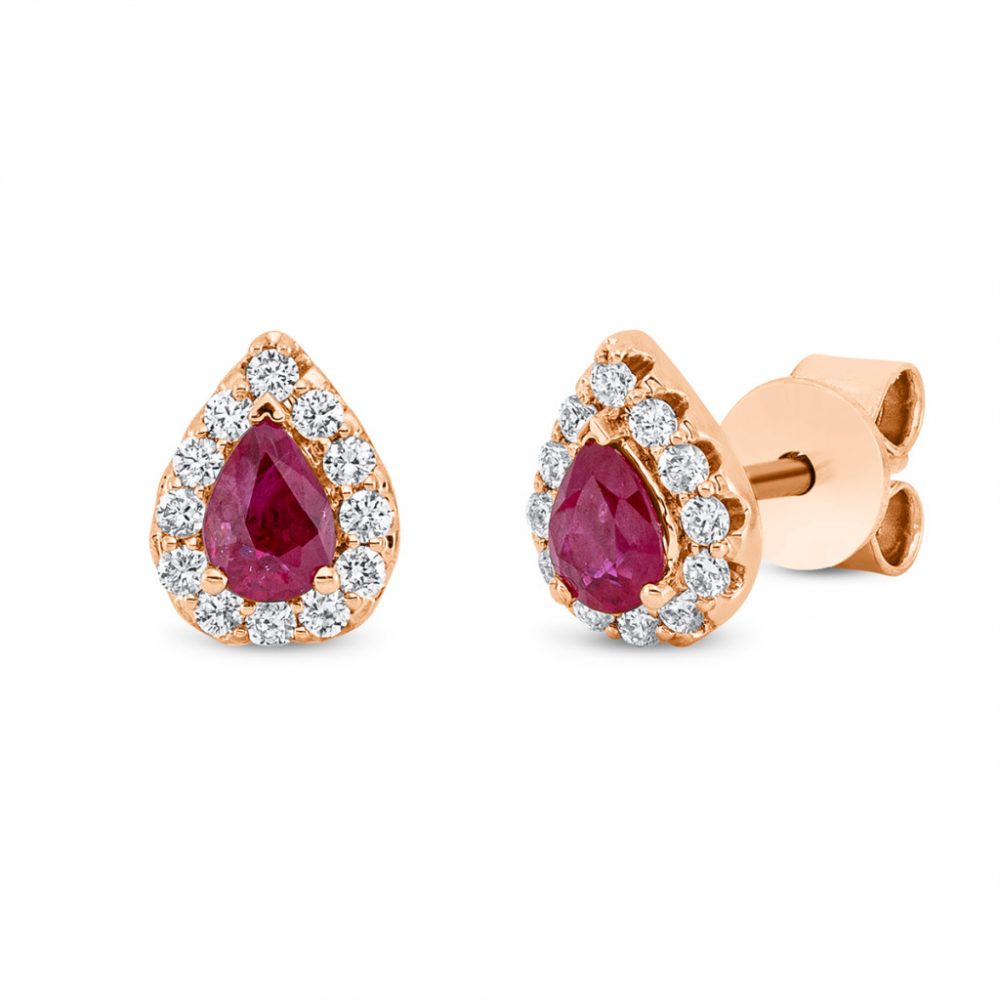 Redgold Ruby Earrings