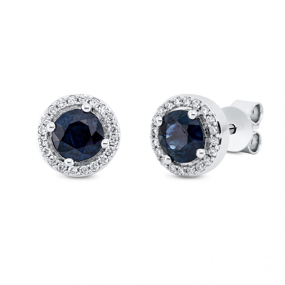 Whitegold Sapphire Earrings