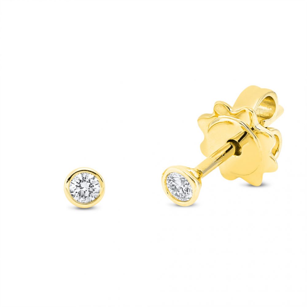 Yellowgold Diamond Earrings