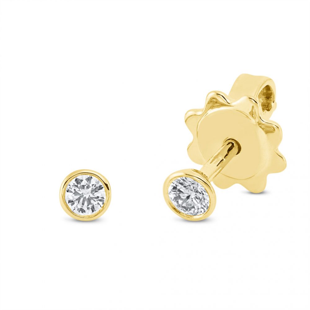 Yellowgold Diamond Earrings