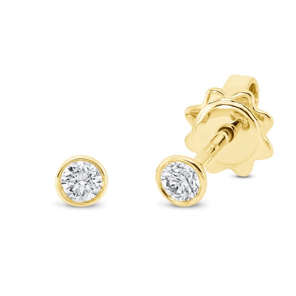 Yellowgold Diamond Earrings