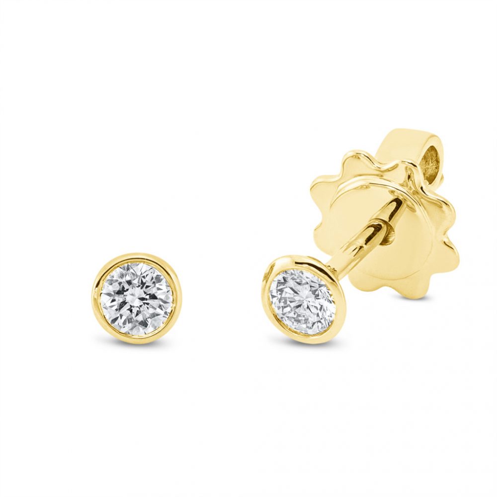 Yellowgold Diamond Earrings