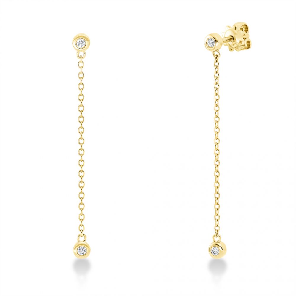 Yellowgold Diamond Earrings