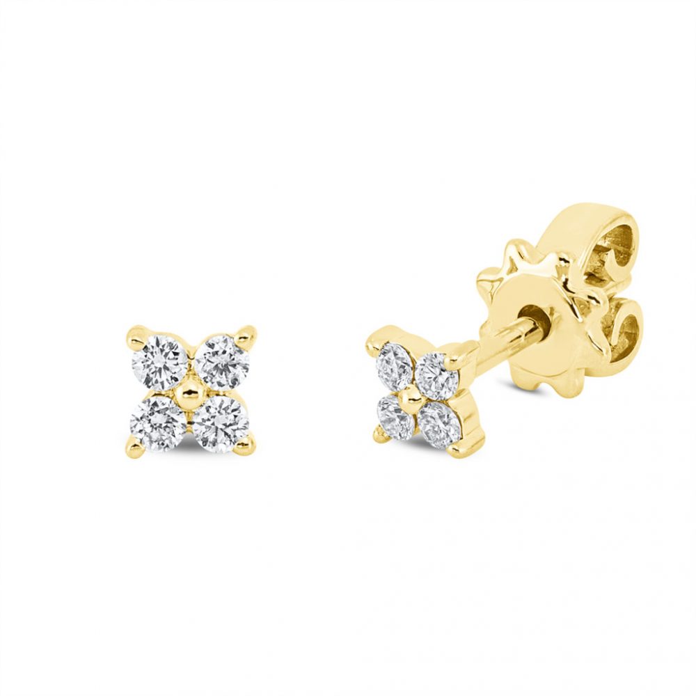 Yellowgold Diamond Earrings