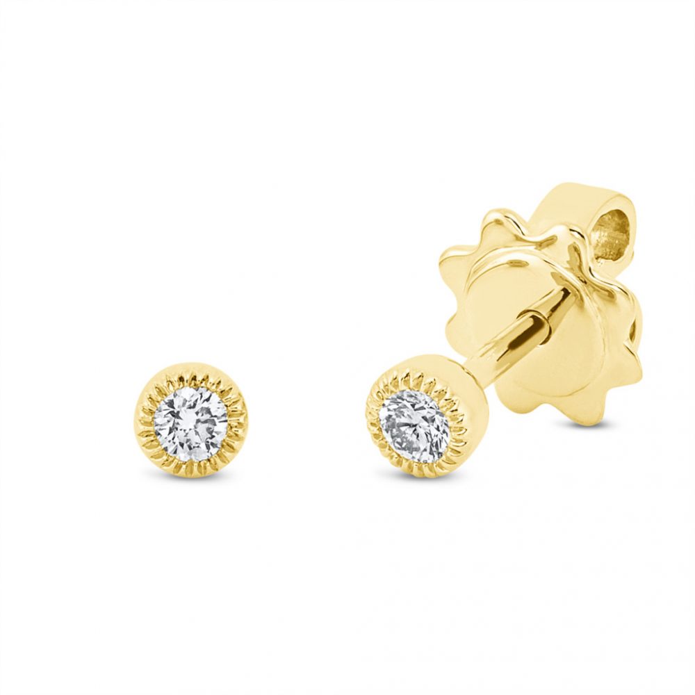 Yellowgold Diamond Earrings