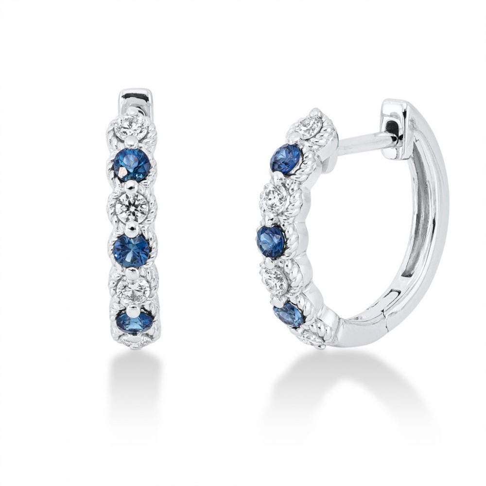 Whitegold Sapphire Earrings