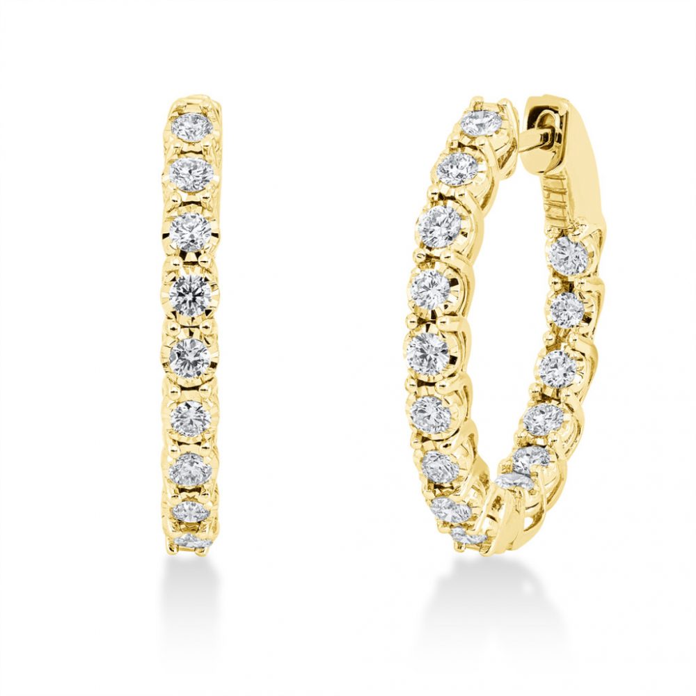 Yellowgold Diamond Earrings