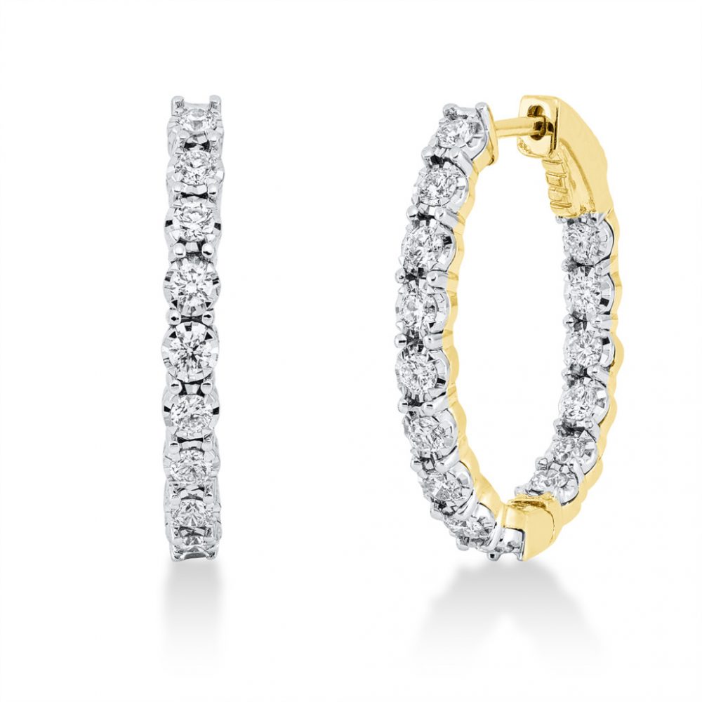 Yellowgold Diamond Earrings