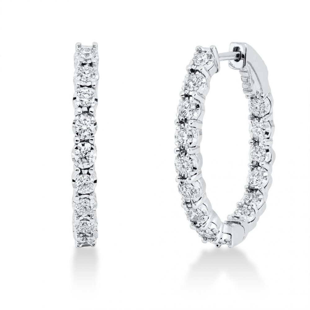 Whitegold Diamond Earrings