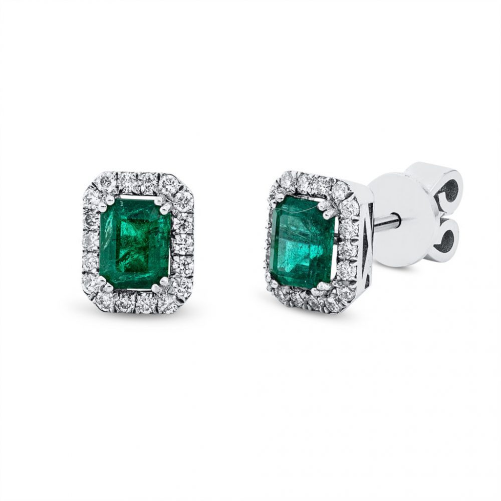 Whitegold Emerald Earrings