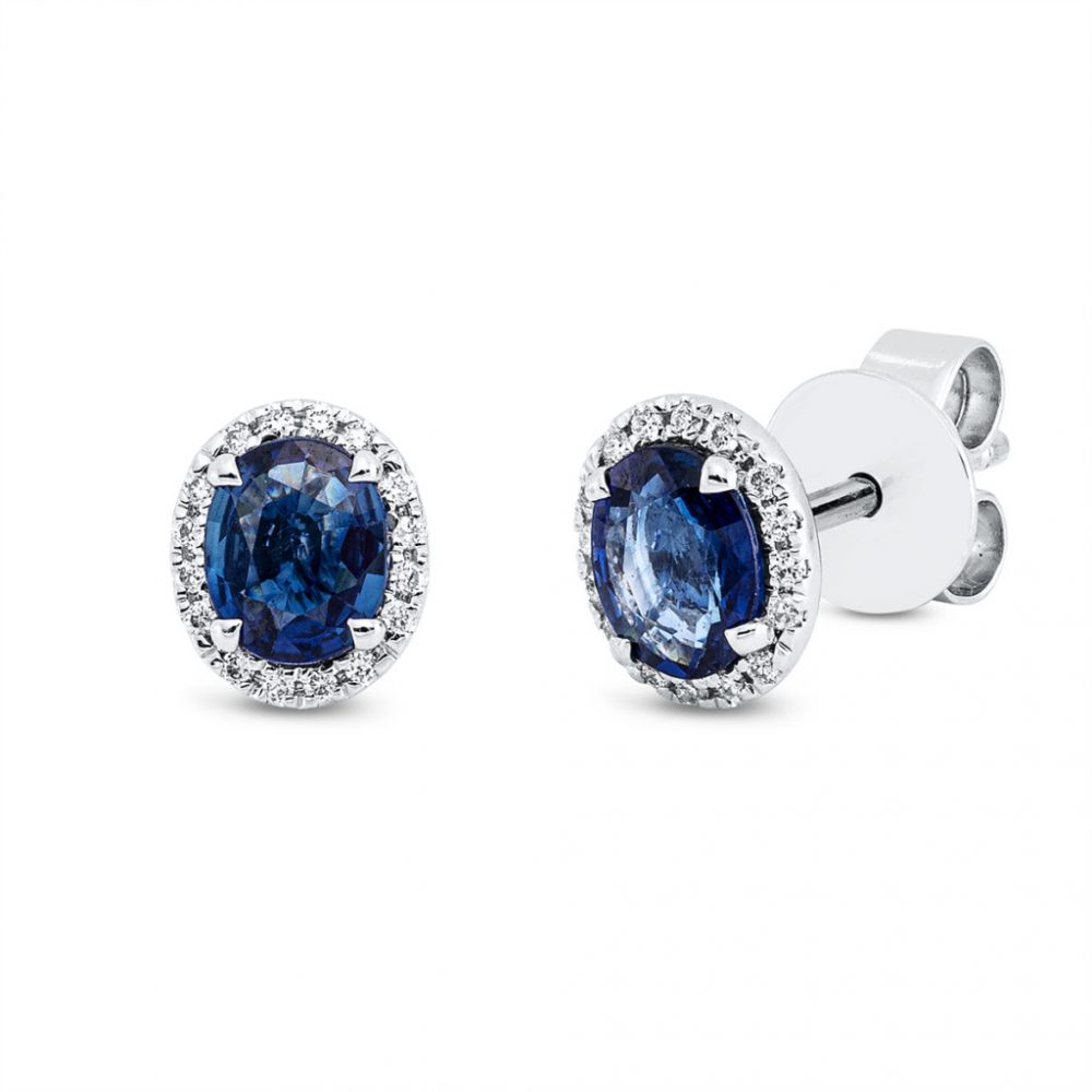 Whitegold Sapphire Earrings