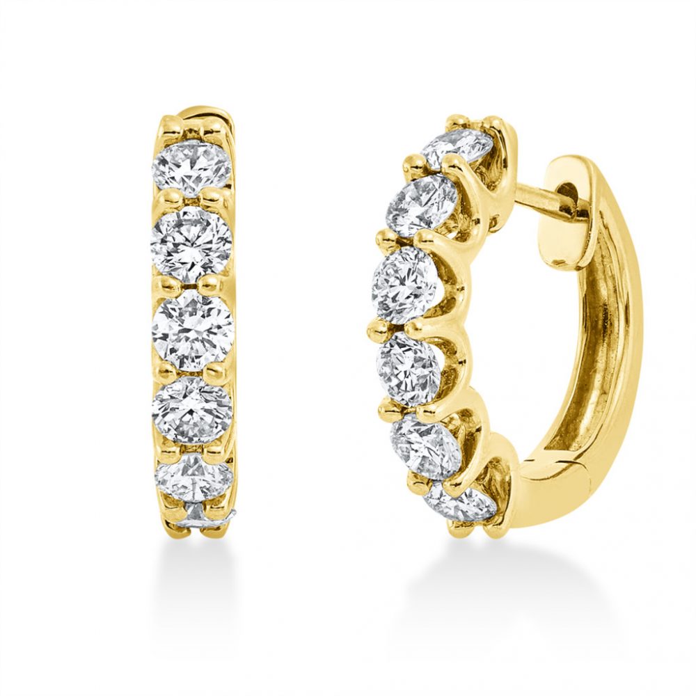 Yellowgold Diamond Earrings