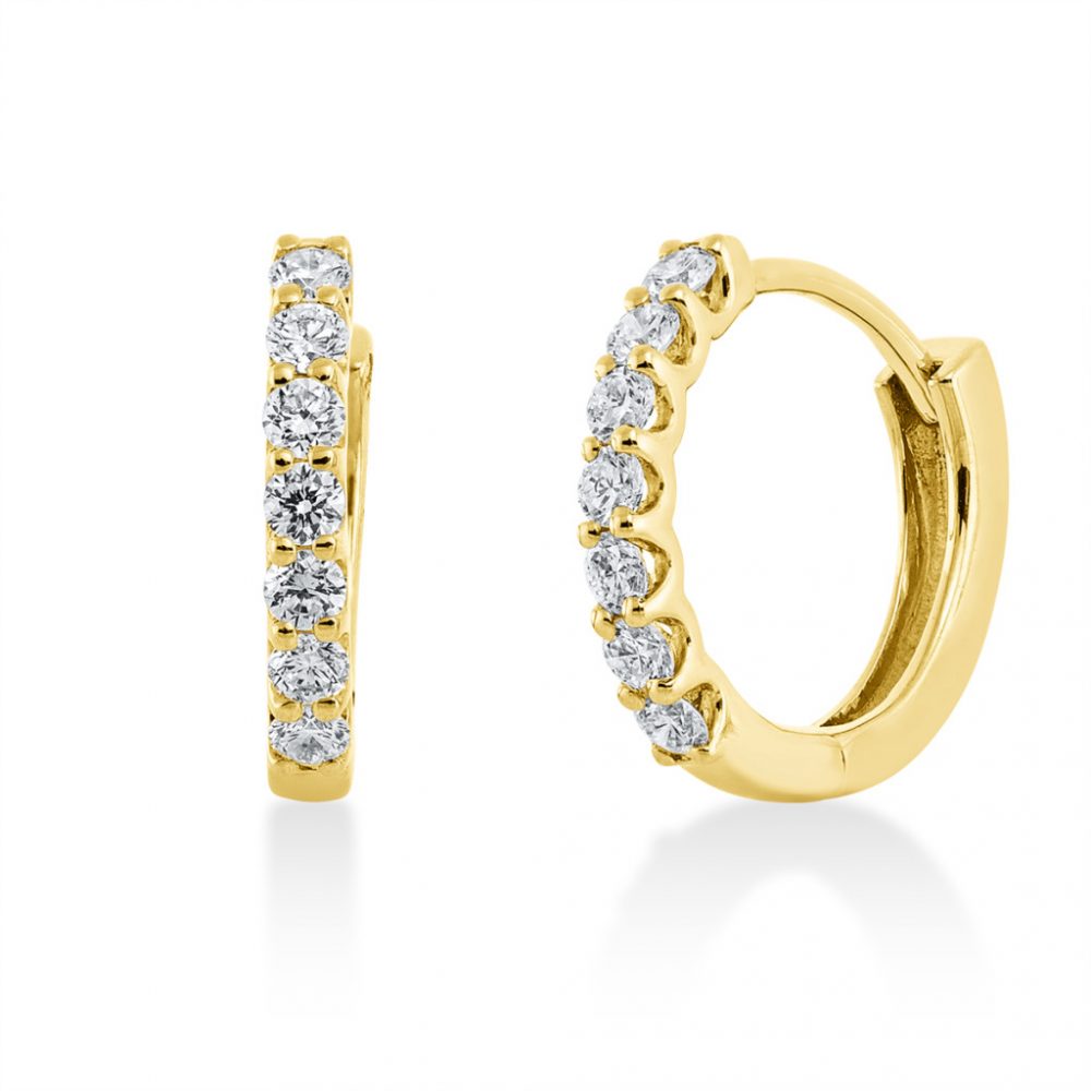 Yellowgold Diamond Earrings