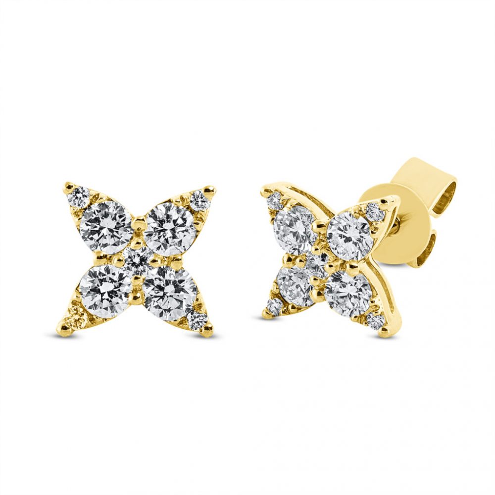 Yellowgold Diamond Earrings