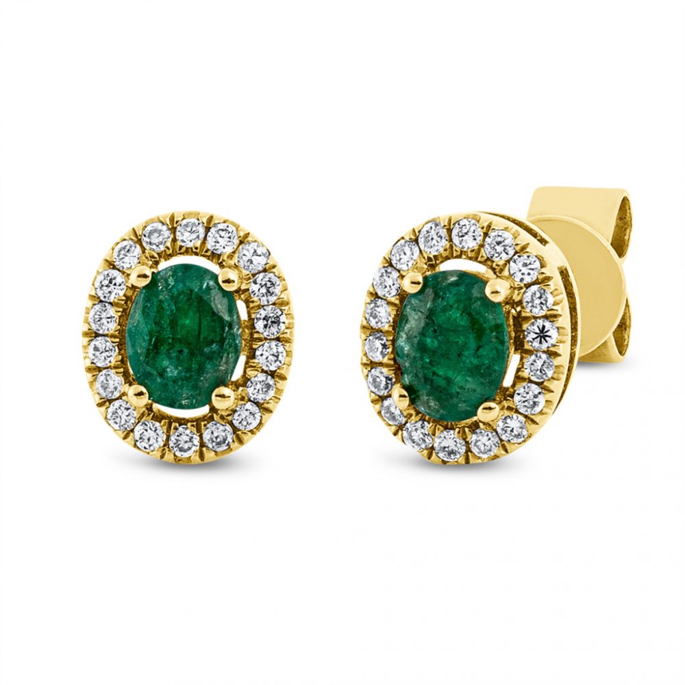 Yellowgold Emerald Earrings