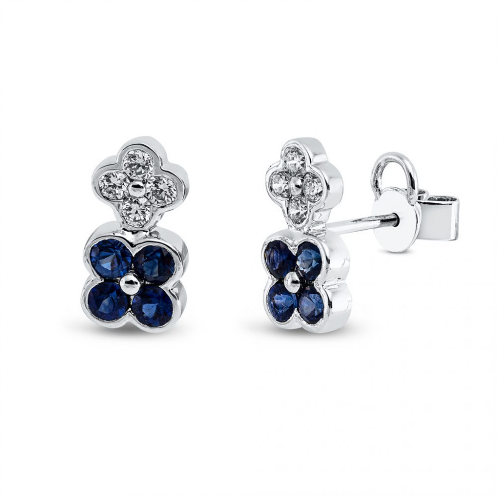 Whitegold Sapphire Earrings