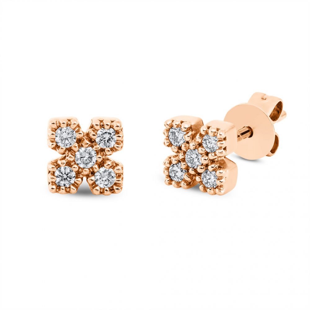 Redgold Diamond Earrings