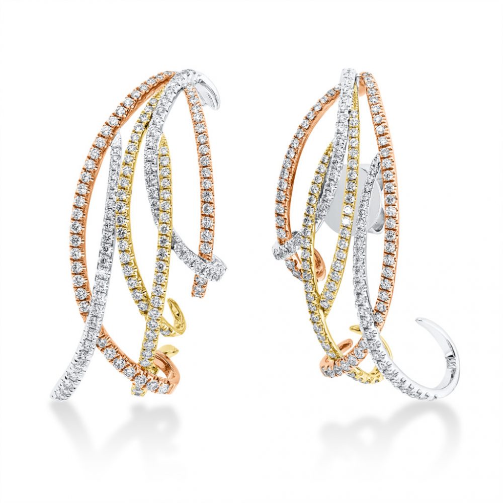 Whitegold / Yellowgold / Redgold Diamond Earrings