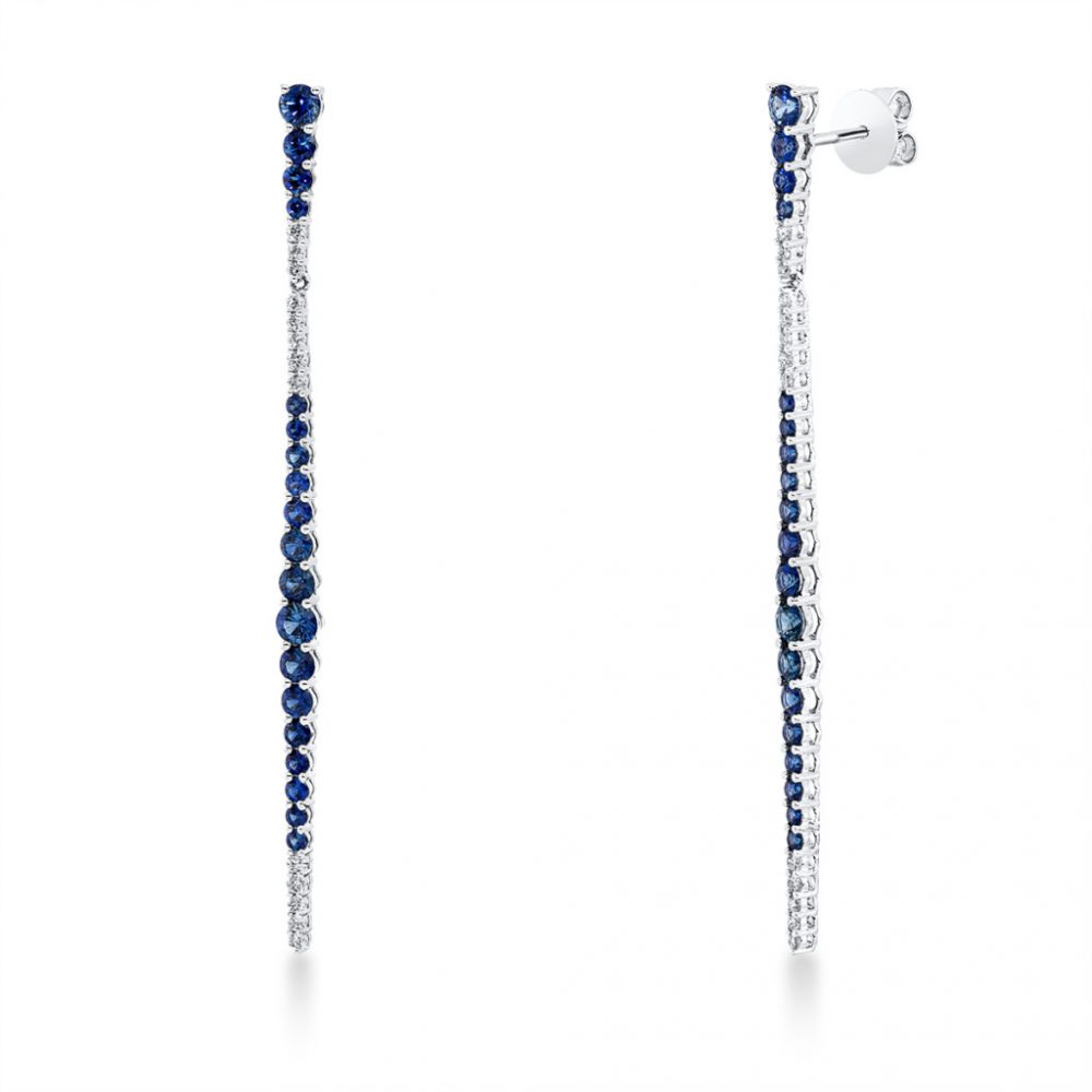 Whitegold Sapphire Earrings