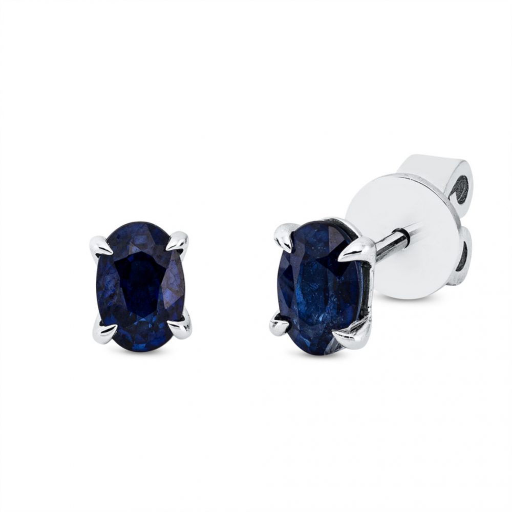 Whitegold Sapphire Earrings