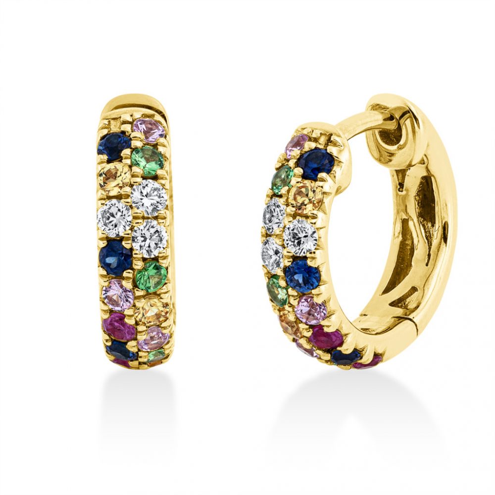 Yellowgold Multicolor Earrings