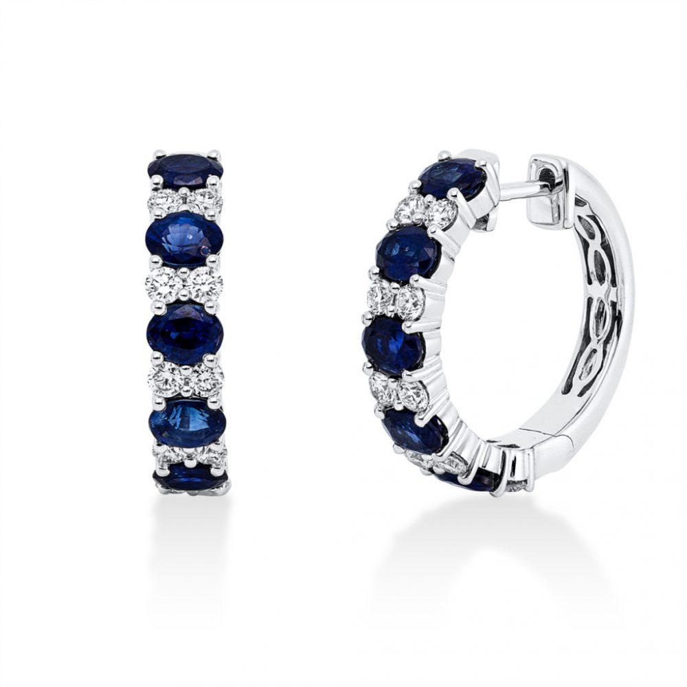 Whitegold Sapphire Earrings