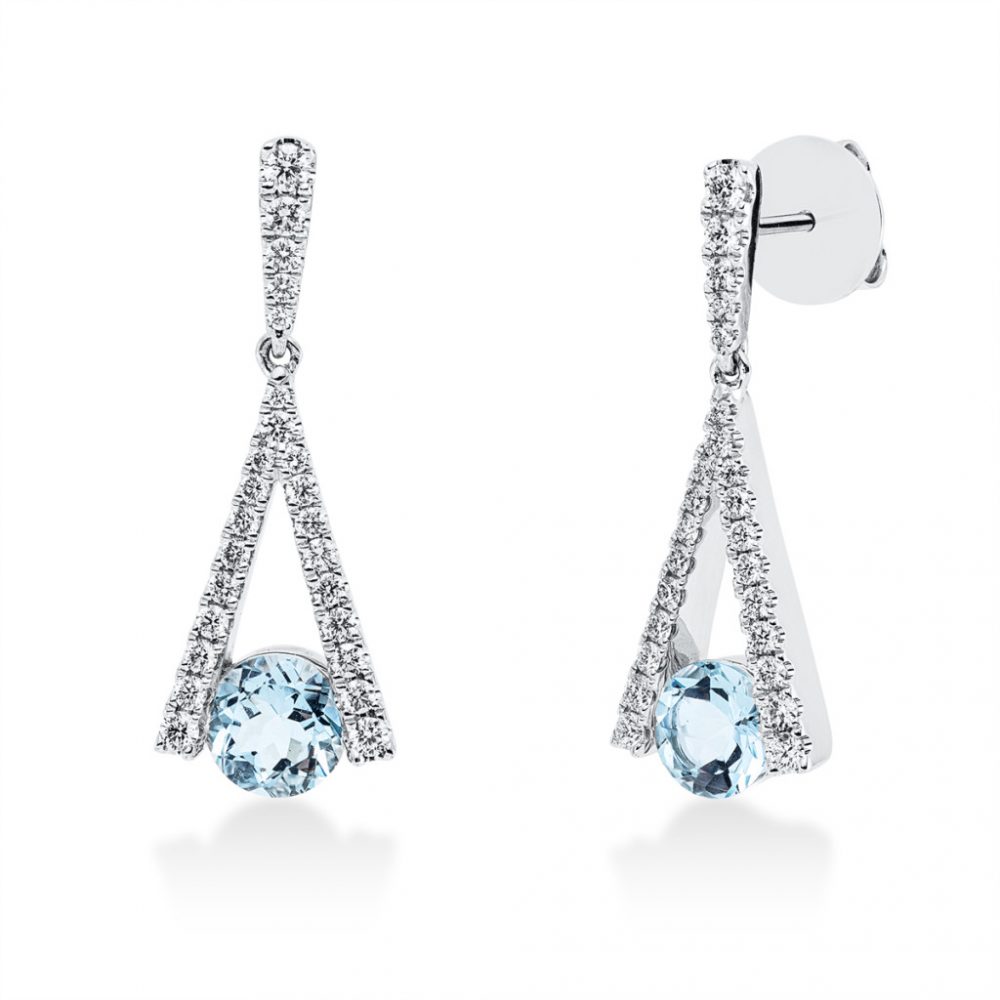 Whitegold Aquamarine Earrings