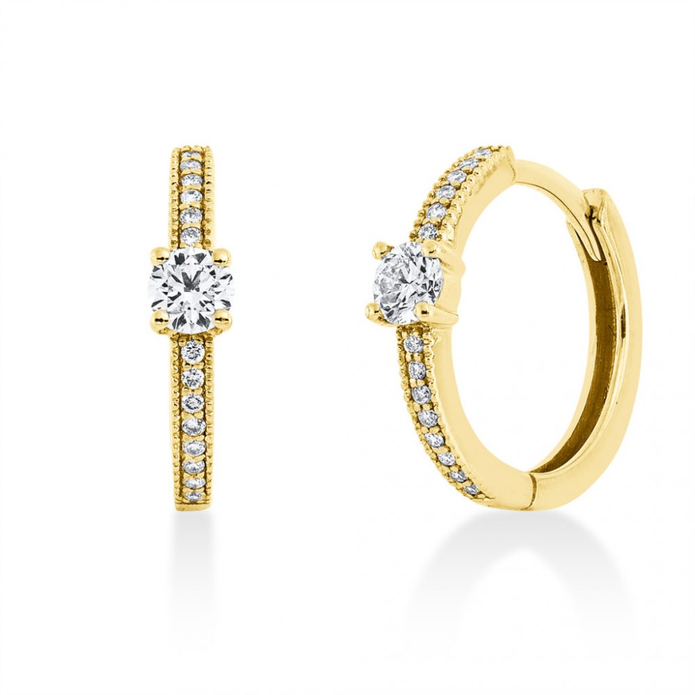 Yellowgold Diamond Earrings